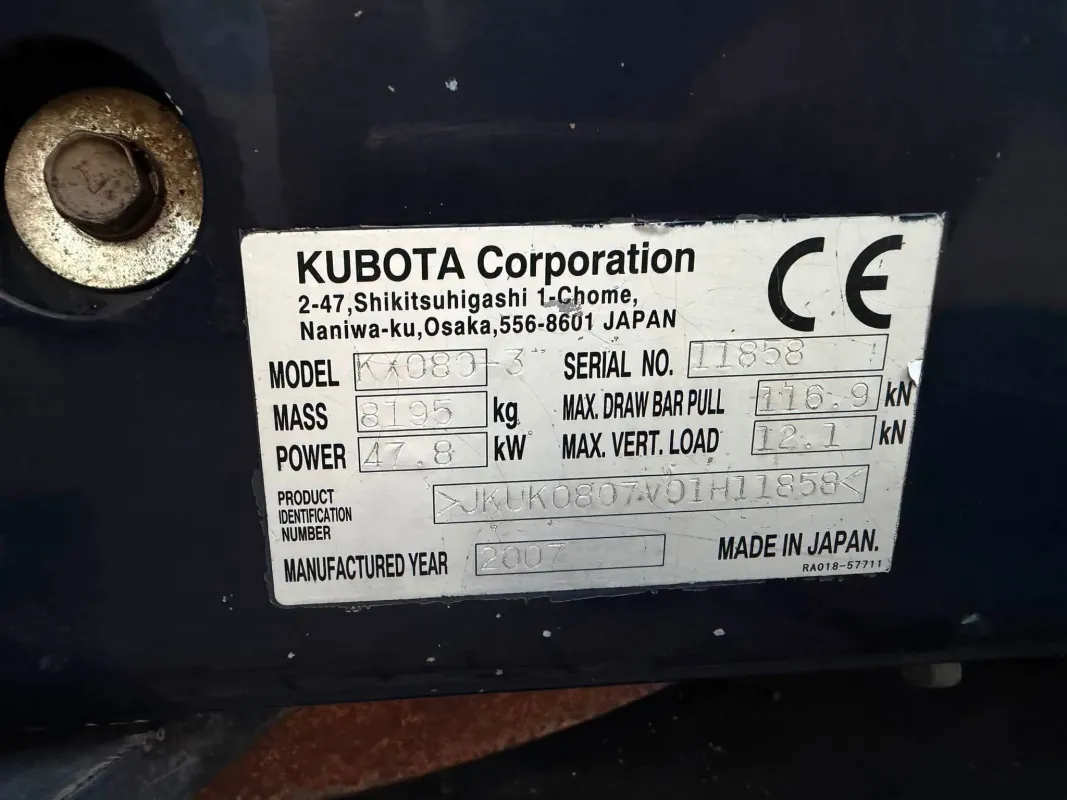 KUBOTA KX080-3 - Imazhi 24